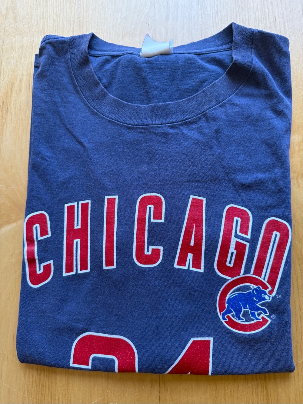 Vintage Chicago Cubs Kerry Wood 34 T Shirt MLB Baseball Blue Tee XXL